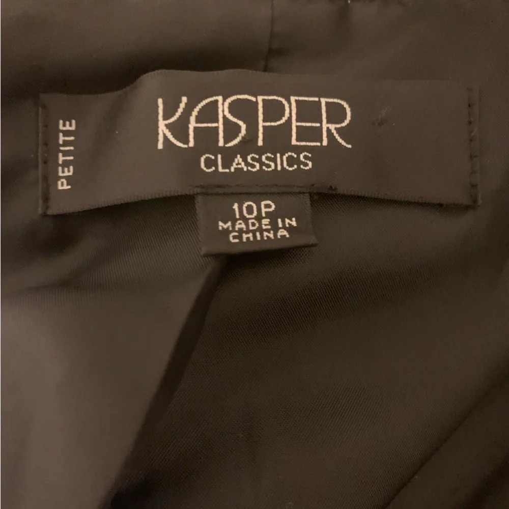 Kasper black pinstriped petite suit - Picture 3 of 4